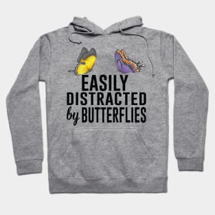 Easily Distracted by Butterflies Bug Lover Hoodie